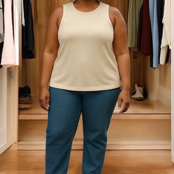 TORRID Ribbed High Neck Tank w/ Pretty Detailing Around Neck‎ NWT Size 4X - Picture 3 of 6